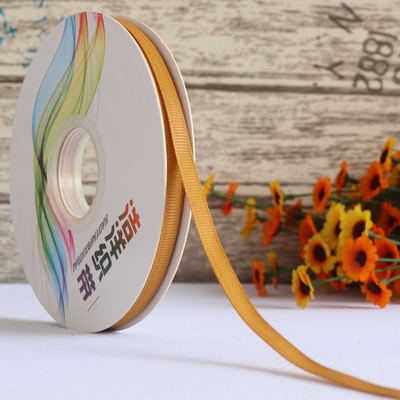 ริบบิ้นผ้าลูกฟูกสีทอง (Pale Gold) #GX019