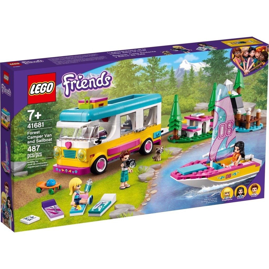 เลโก้ LEGO Friends 41681 Forest Camper Van and Sailboat