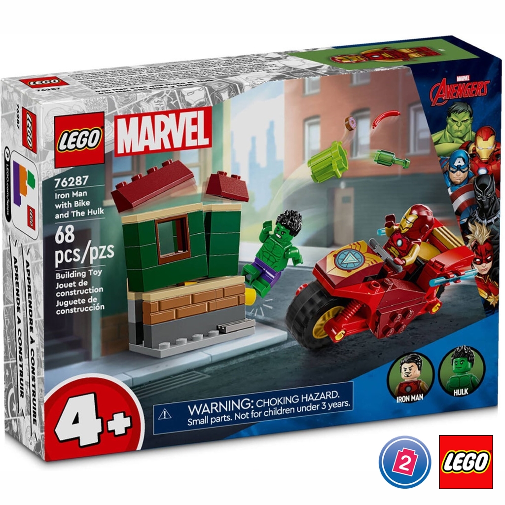 เลโก้ LEGO Super Heroes 76287 Iron Man with Bike and The Hulk