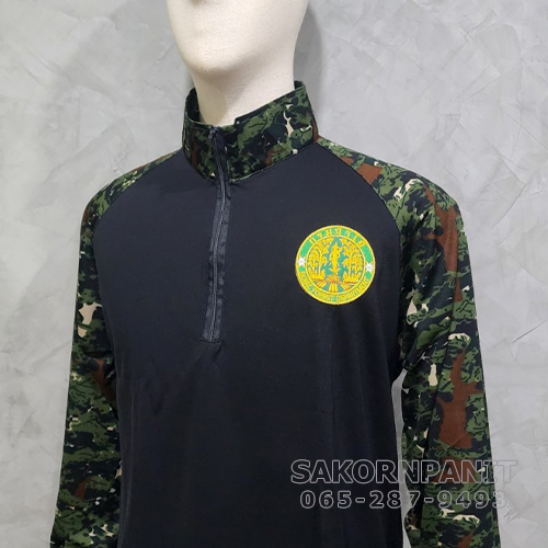 เสื้อ LIFE GUARD สีดำ /ป่าไม้ (ผ้ากีฬา)..