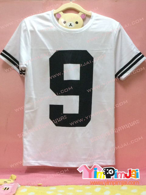 เสื้อยืด สีขาว แขนสั้น สกรีนตามสั่ง 9