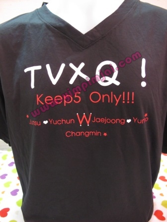เสื้อยืดสกรีนลาย tvxq