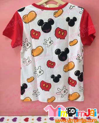 เสื้อคู่ คู่รัก มิ้กกี้เมาส์ สกรีนเต็มตัว งานดี คุ้มค่า
