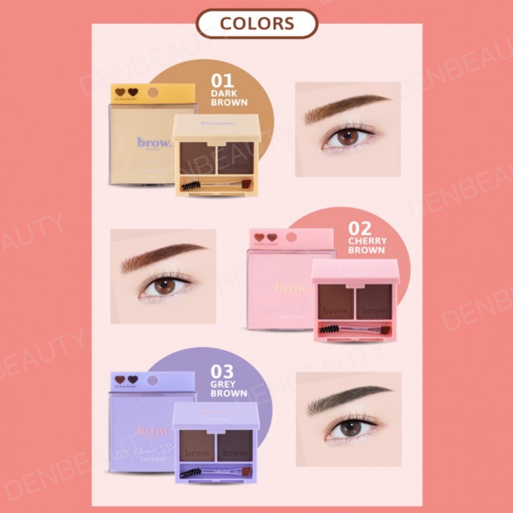 CATHY DOLL brow duo pact บราวดูโอ้แพ็ค 2.5G+2.5G