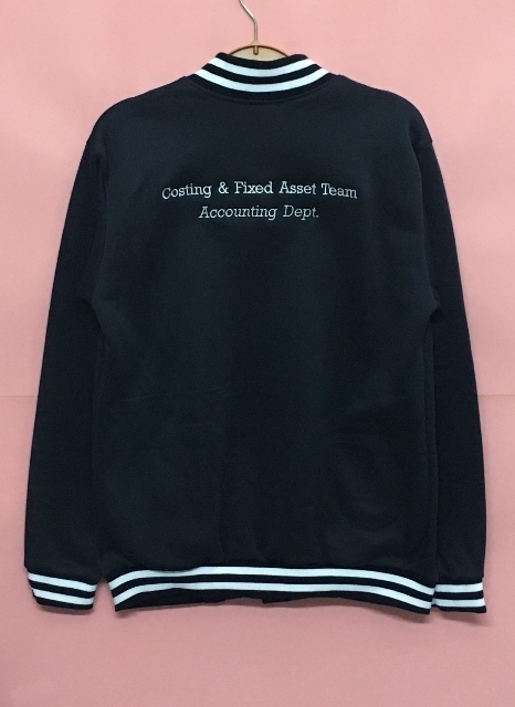 เสื้อคลุมเบสบอลสีกรม แผนก costing and fixed asset team แผนกบัญชี