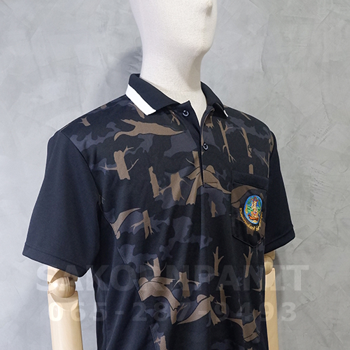 โปโลลายพรางดำ ต่อข้างดำ /อุทยานฯ (ผ้ากีฬา).