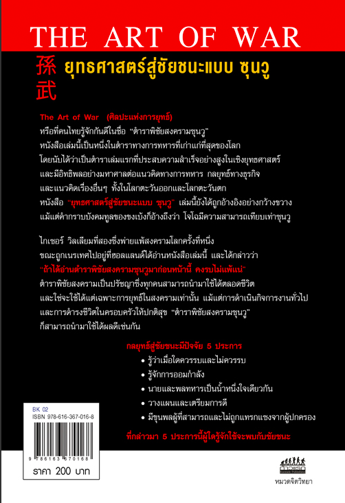 ยุทธศาสตร์ สู่ชัยชนะแบบ ซุนวู The Art of War ศุภิกา กุญชร ณ อยุธยา แปลและเรียบเรียง