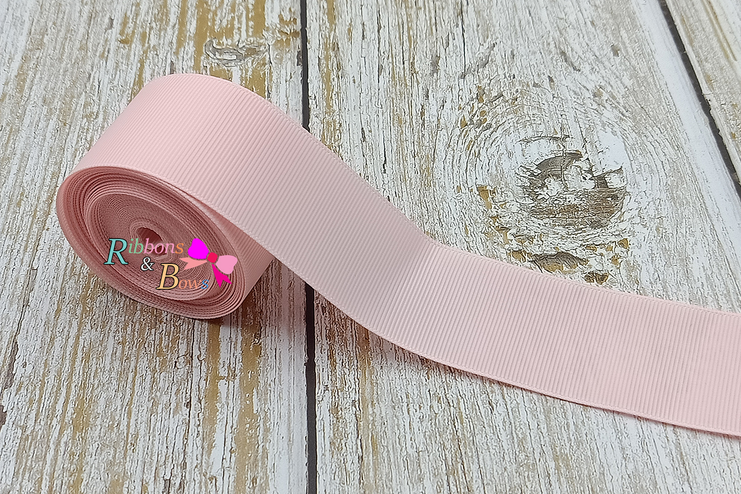 ริบบิ้นผ้าลูกฟูก สีชมพูอ่อน (117 Lt.pink) #PC4