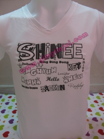 เสื้อยืดสกรีน shinee