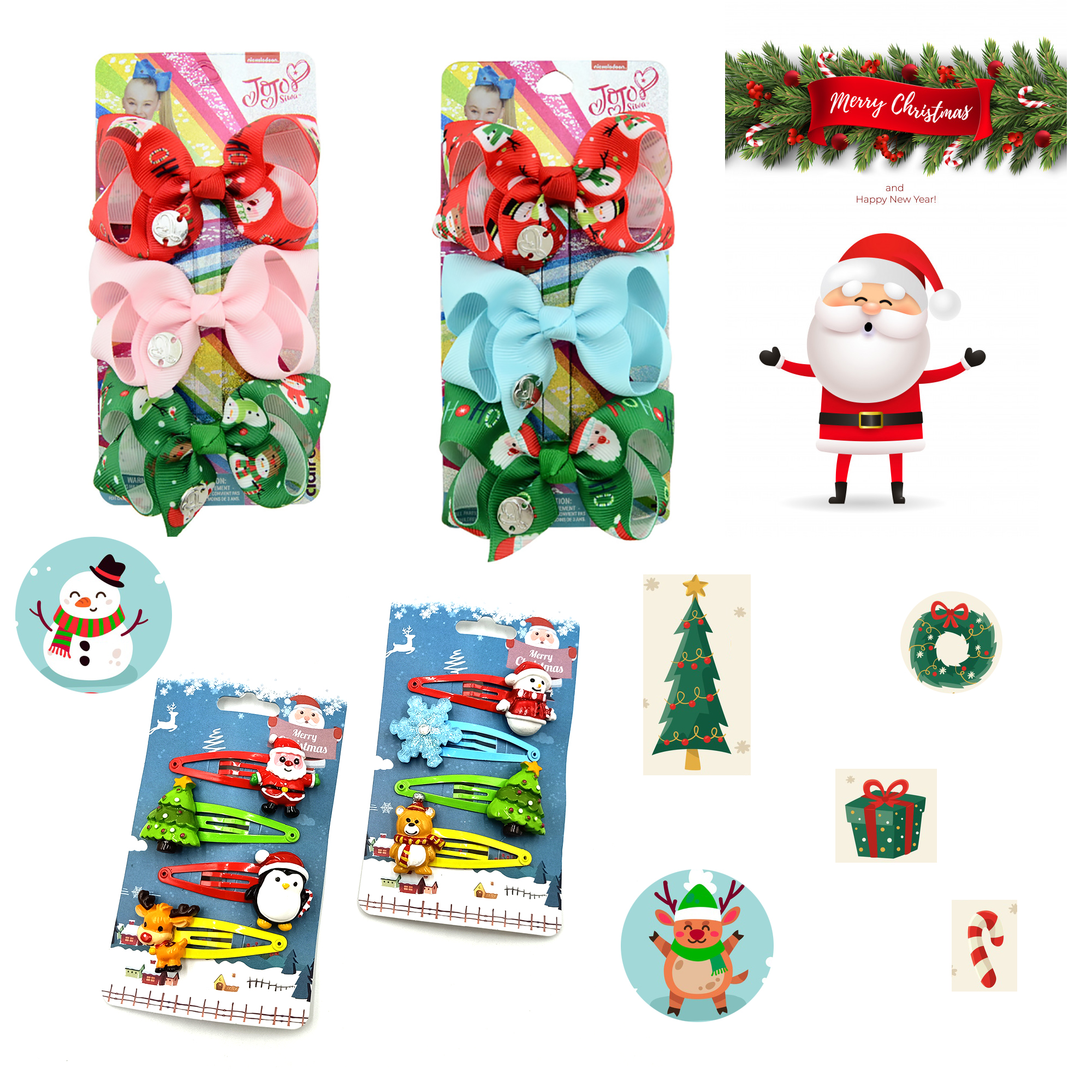 กิ๊บและโบว์คริสตมาส