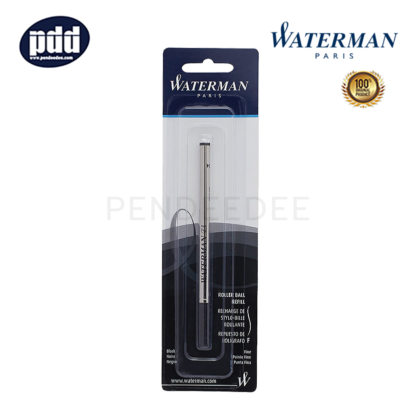 WATERMAN ไส้ปากกาโรลเลอร์บอล วอเตอร์แมน หมึกดำ หัวเอฟ 0.5 มม. WATERMAN Black Ink Fine Point 0.5 mm. Rollerball Refill