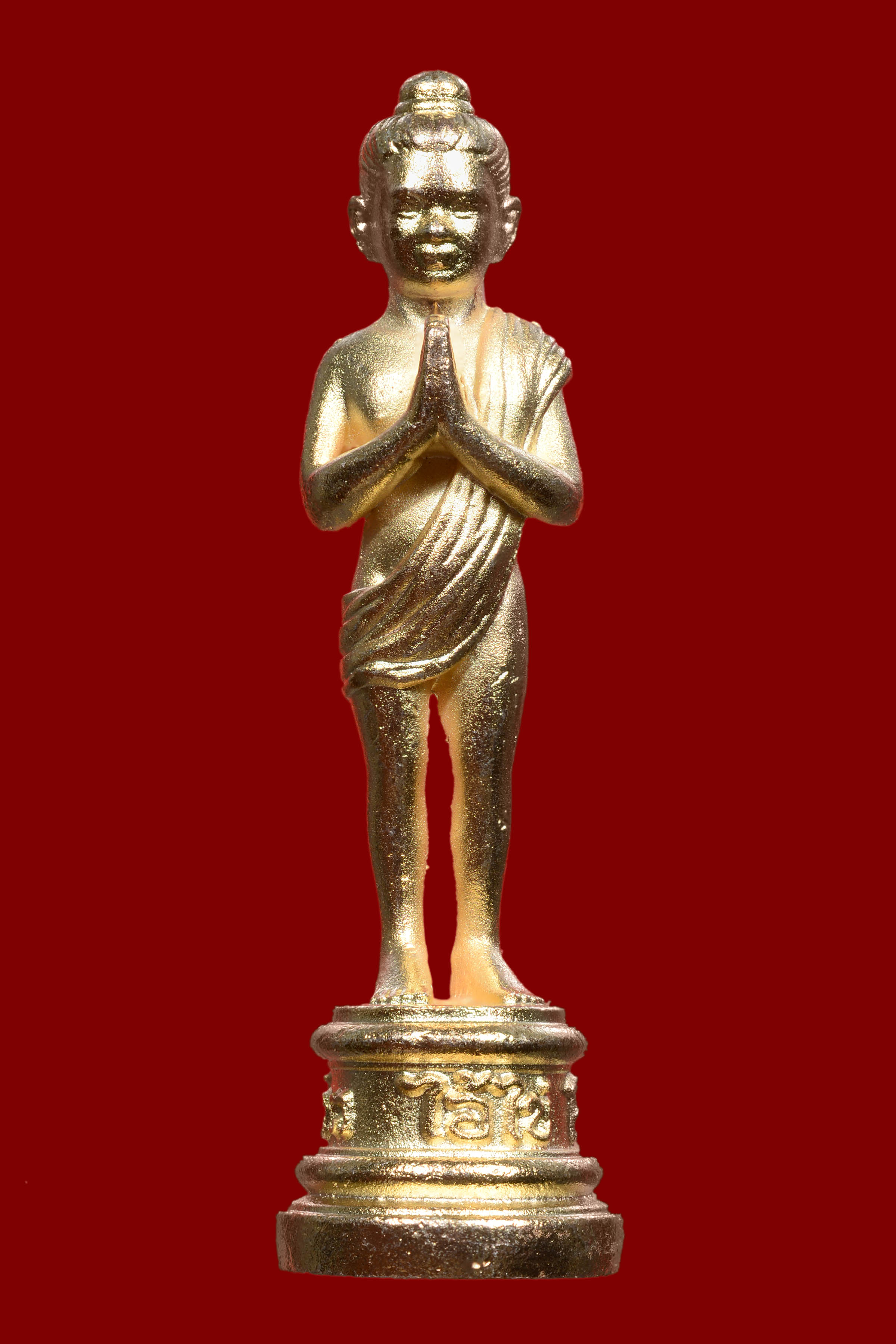 ลอยองค์สูง 3 ซม.ไอ้ไข่กุมารเทพเมืองนคร เนื้อ ชุบทองพ่นทราย รุ่น โคตรเศรษฐี ปลุกเสก 2 วาระ วัดพระมหาธาตุและศาลหลักเมืองนครศรีฯ (เสกหม้อแปลงระเบิด) สวยๆ พร้อมกล่องเดิม