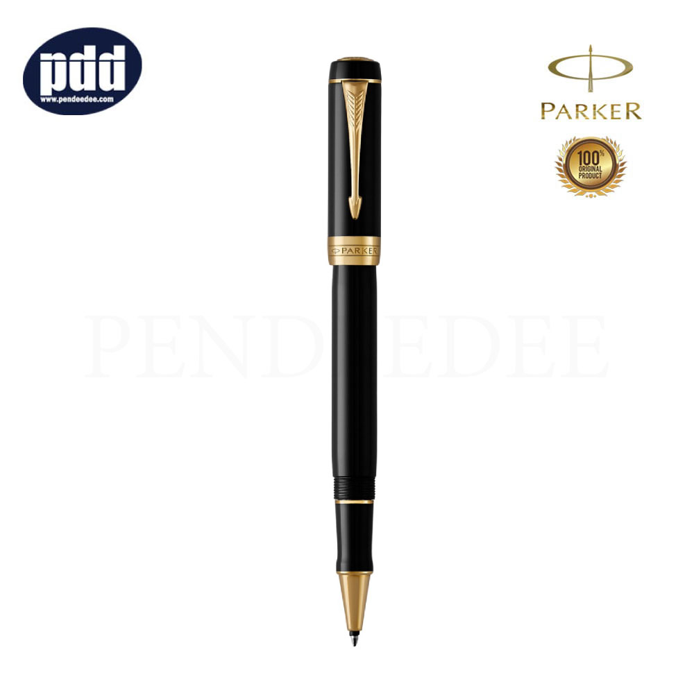 PARKER Duofold Classic Black GT Rollerball Pen ปากกาโรลเลอร์บบอล ป๊ากเกอร์ ดูโอโฟลด์ คลาสสิค สีดำคลิปทอง