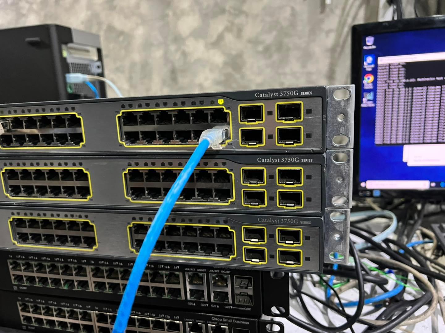 Cisco 3750G-24TS-E layer 3 มือ 2 พร้อมใช้งาน