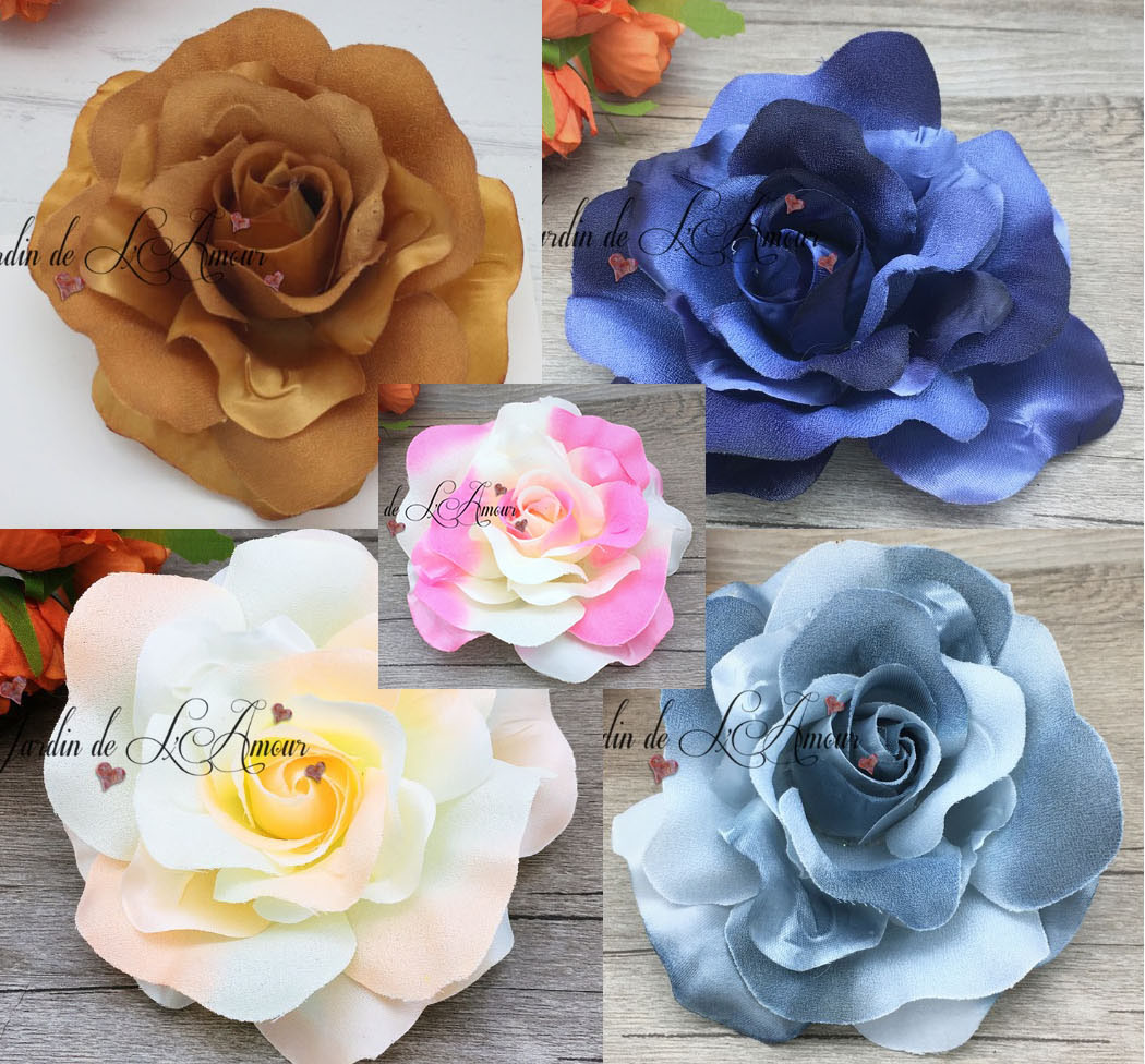 กิ๊บดอกไม้ผ้าเนื้อดี งานสไตล์เกาหลี ดอกเดียวครบ จบ งาน#CR25