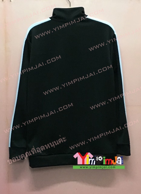 เสื้อยืด สีดำ แขนยาว ซิปดำ มีคอตั้ง สกรีนตามสั่ง เสื้อเปล่า