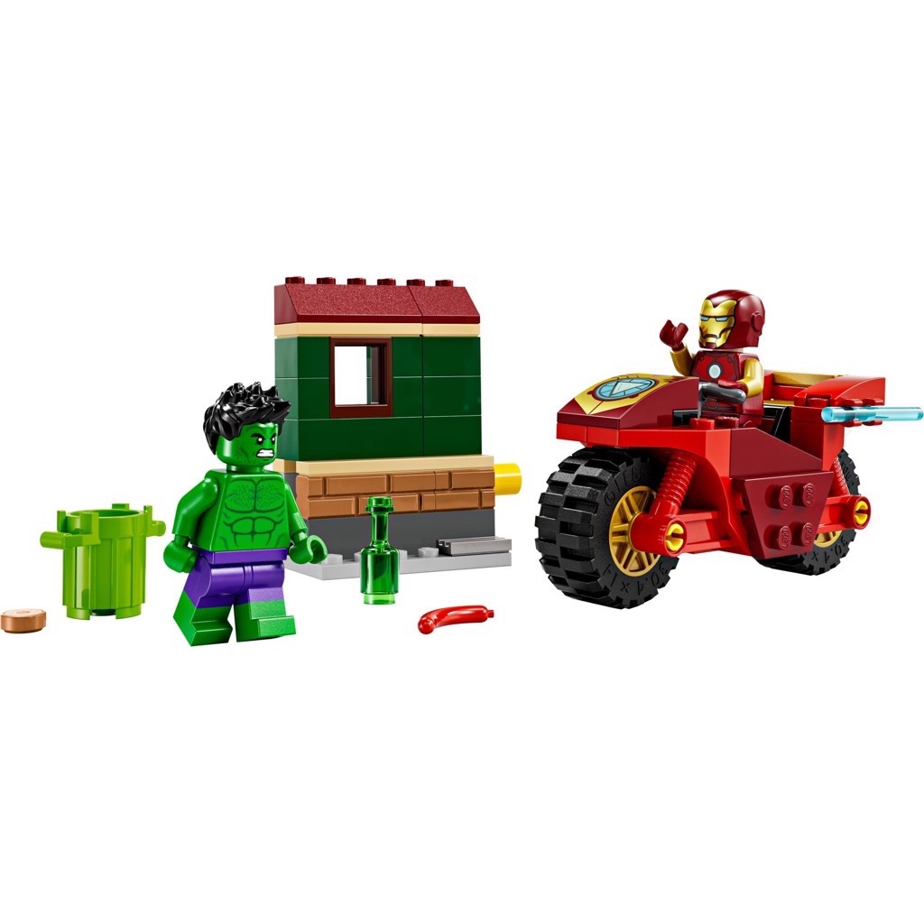 เลโก้ LEGO Super Heroes 76287 Iron Man with Bike and The Hulk
