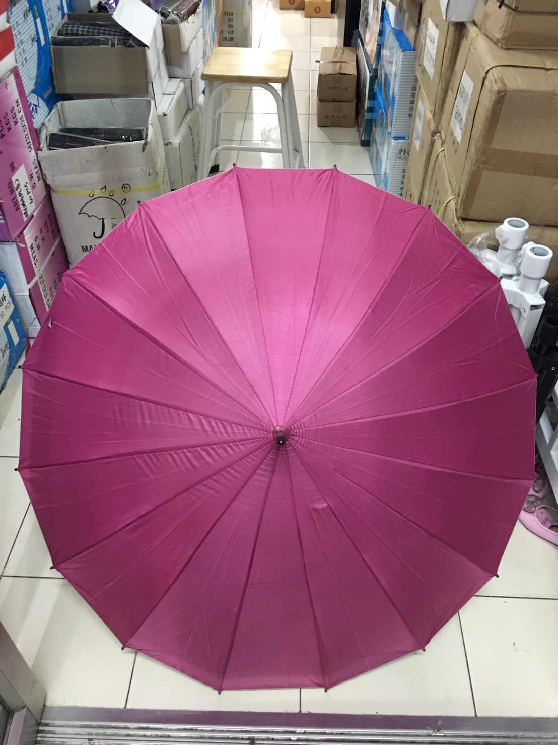 ร่มตอนเดียว22นิ้ว16ก้านมียูวี