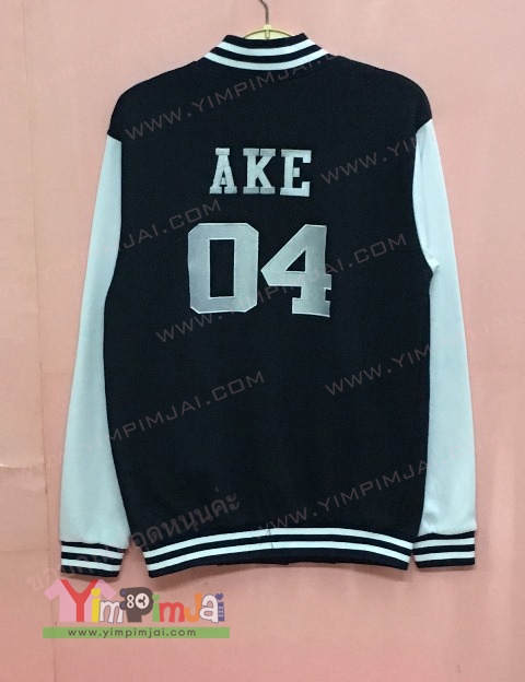 เสื้อทีม เสื้อแข่ง แจ็คเก็ตเบสบอล ปักชื่อและตัวเลขแต่ละคน