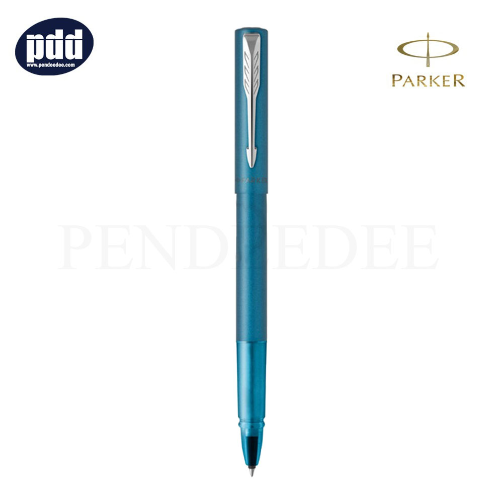 PARKER Vector XL Teal Rollerball Pen ปากกาโรลเลอร์บอล ป๊ากเกอร์ เว็กเตอร์ เอ็กซ์แอล ทีล คลิปเงิน