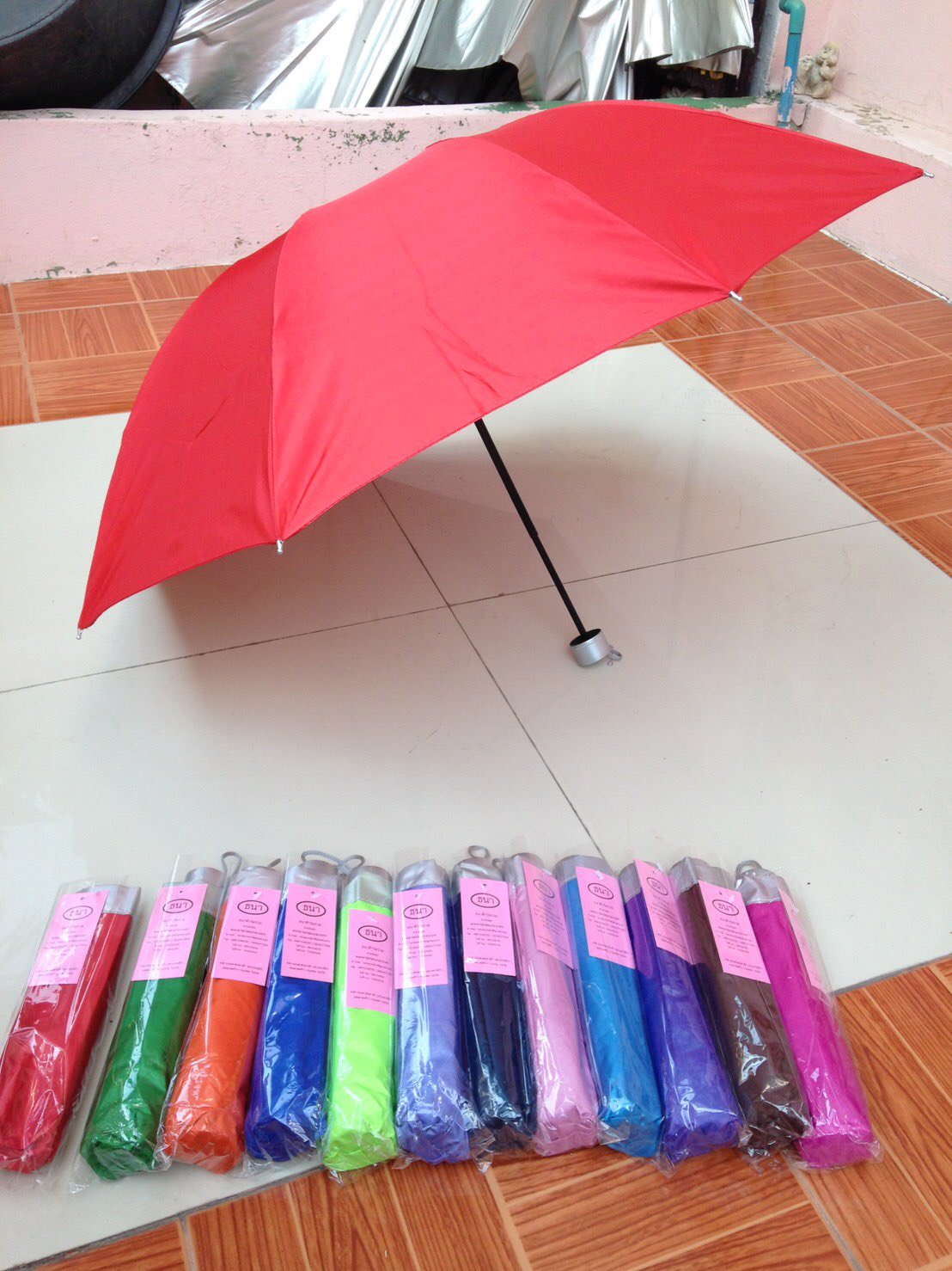 ร่มพับ3ตอนมียูวี8ก้าน