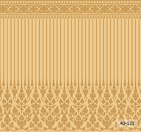 วอลเปเปอร์ลายไทย (ขอบบนล่าง) ทอง 43-121