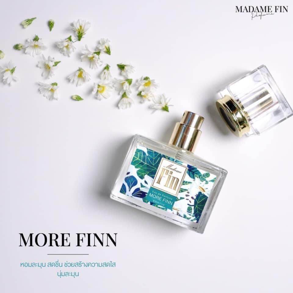 Madame fin กลิ่น MORE FIN น้ำหอมมาดามฟินสีเขียว หอมสดชื่น ผ่อนคลาย(แพคเกจใหม่)