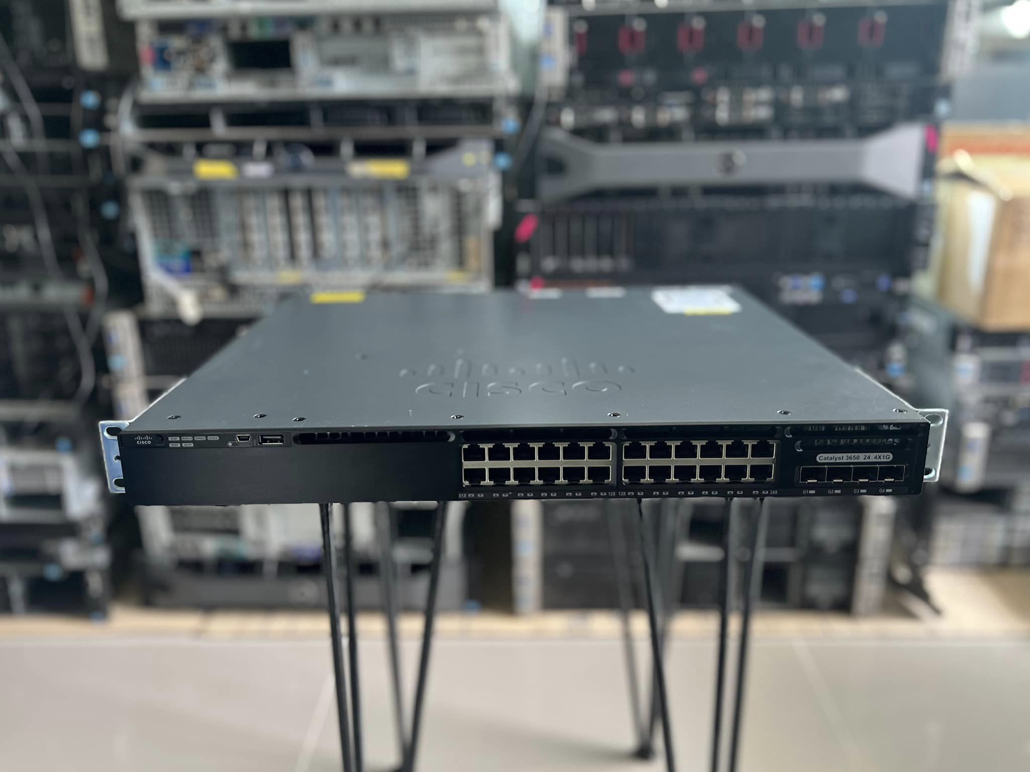Cisco C3650 24TS S Gigabit layer3 สวิทมือสองพร้อมใช้งาน