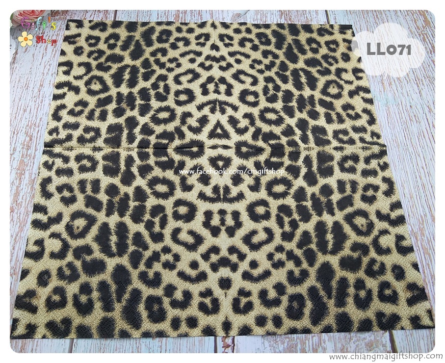 กระดาษแนปกิ้น ลายหนังเสือดาว ลายหนังเสือดาวจุดดำ ลายหนังเสือ ลายหนังสัตว์ Wildlife pattern