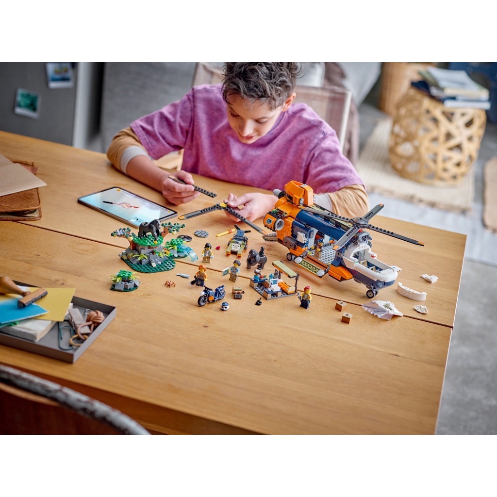 เลโก้ LEGO City 60437 Jungle Explorer Helicopter at Base Camp