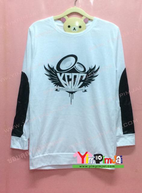 เสื้อยืด สีขาว แขนยาว สกรีนตามสั่ง 94 Yuki