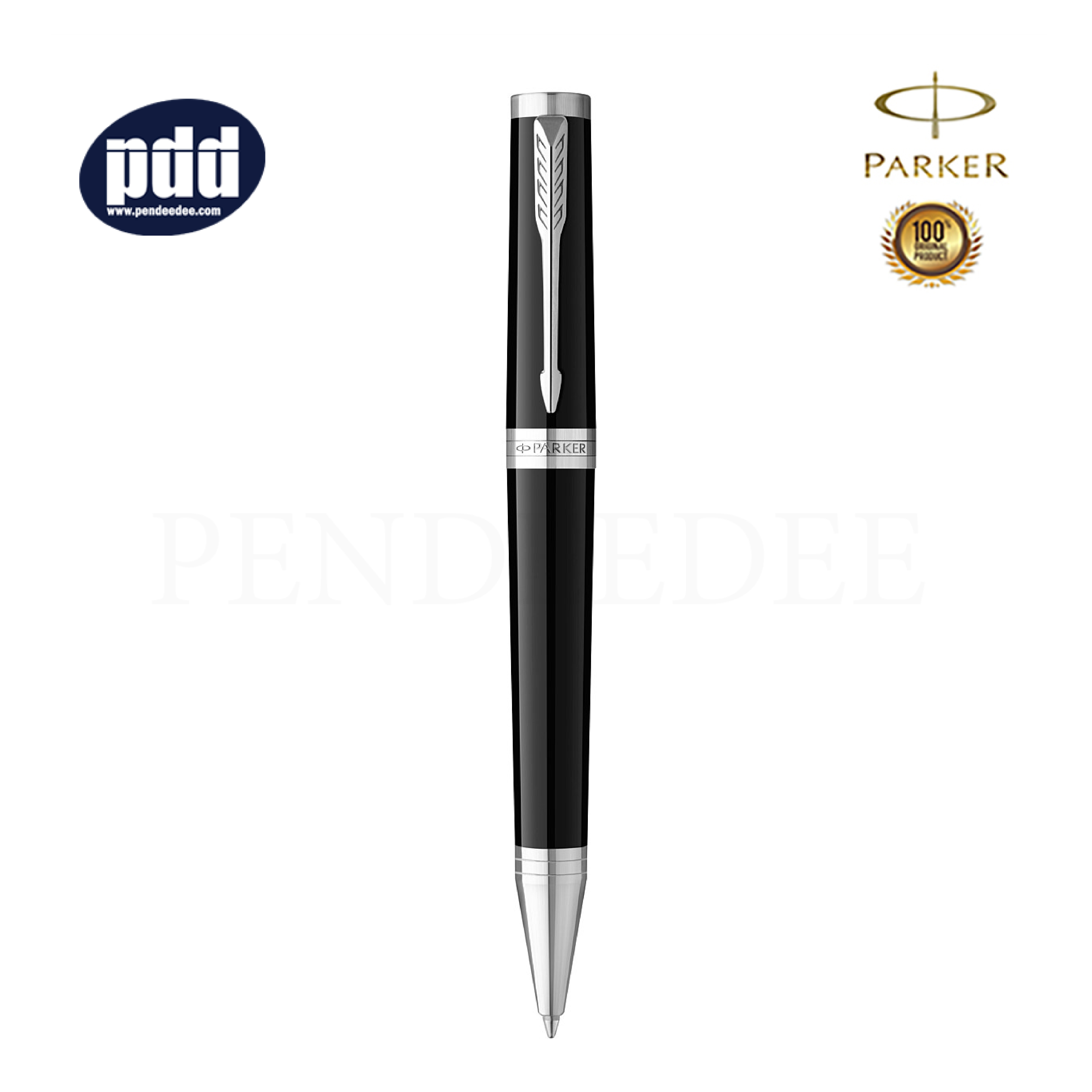PARKER Ingenuity Black CT Ballpoint Pen ปากกาลูกลื่น ป๊ากเกอร์ อินจินิวอิตี้ สีดำ คลิปเงิน