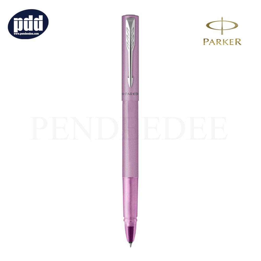 PARKER Vector XL Lilac Rollerball Pen ปากกาโรลเลอร์บอล ป๊ากเกอร์ เว็กเตอร์ เอ็กซ์แอล ม่วง คลิปเงิน