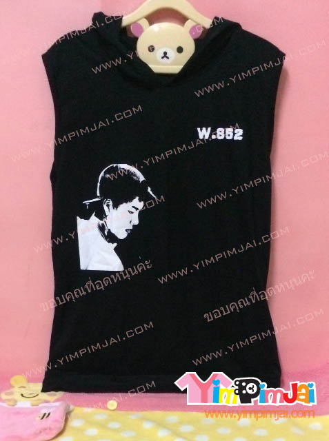 เสื้อฮู้ด เสื้อรุ่น สีดำ สกรีนตามสั่ง W.852 JACKSON