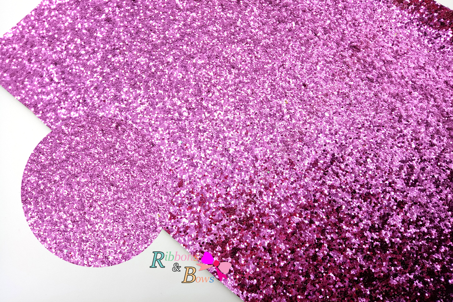 แผ่นกลิตเตอร์ทำโบว์ สีชมพูเข้ม ขนาด A4