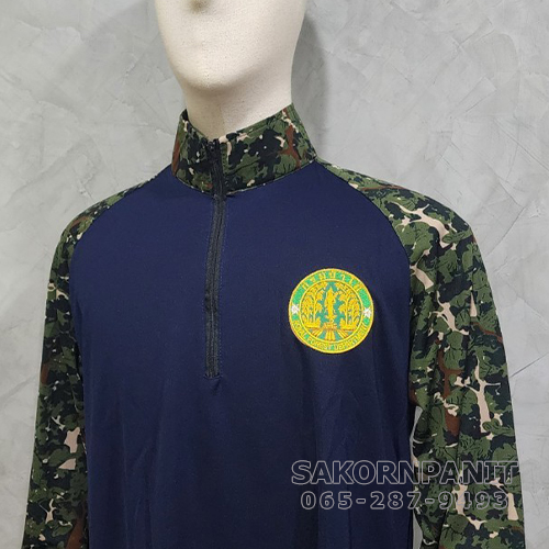 เสื้อ LIFE GUARD สีน้ำเงิน /ป่าไม้ (ผ้ากีฬา)(ตรากรมป่าไม้ใหม่)
