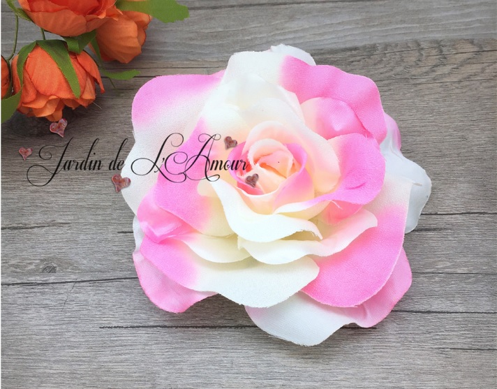 กิ๊บดอกไม้ผ้าเนื้อดี งานสไตล์เกาหลี ดอกเดียวครบ จบ งาน#CR25