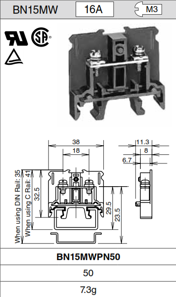 Terminal Block BN15MW__16A.
