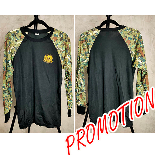 PROMOTIONเสื้อยืดดำ แขนยาวลายป่าไม้..