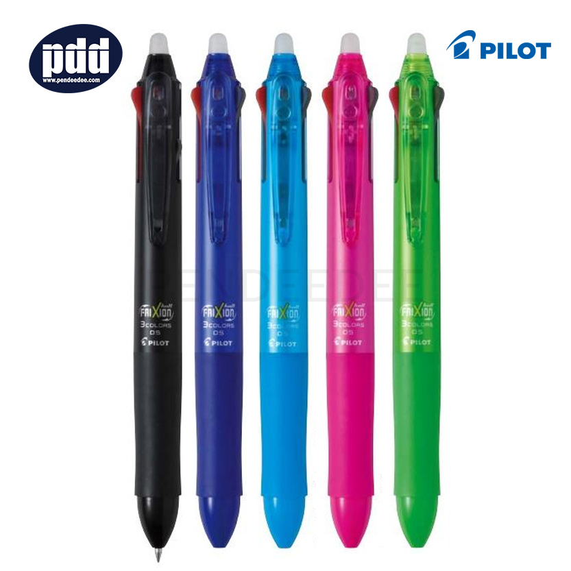 Pilot ปากกาหมึกลบได้ Frixion Ball 3in1 0.5 มม แบบกด - 3in1 Pilot Frixion Ball Erasable GEL Ink Pen Knock Retractable Gel Pen 0.5 mm - ปากกา พรีเมี่ยม สั่งทำ