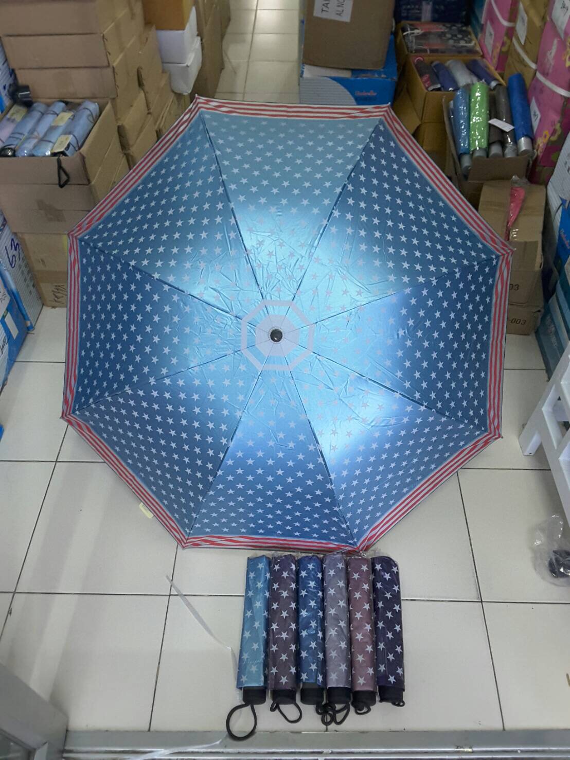 ร่มโค้งแฟชั่นยูวีดำรหัส3458