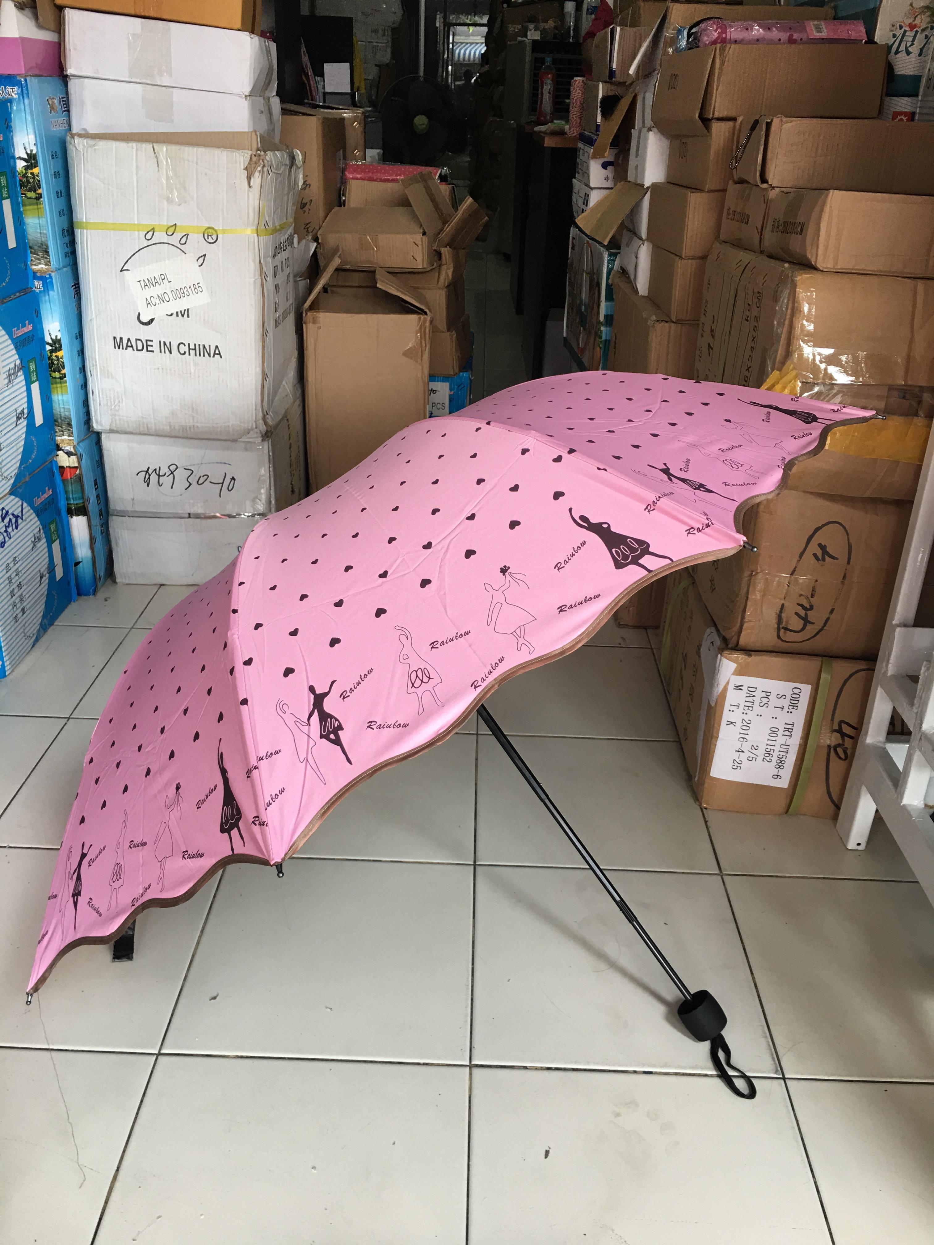 ร่มโค้งแฟชั่น ยูวีดำ รหัส 8036