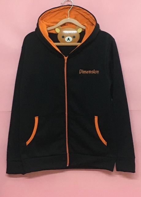 เสื้อฮู้ดทีม ดำส้ม ปักเปลี่ยนชื่อ