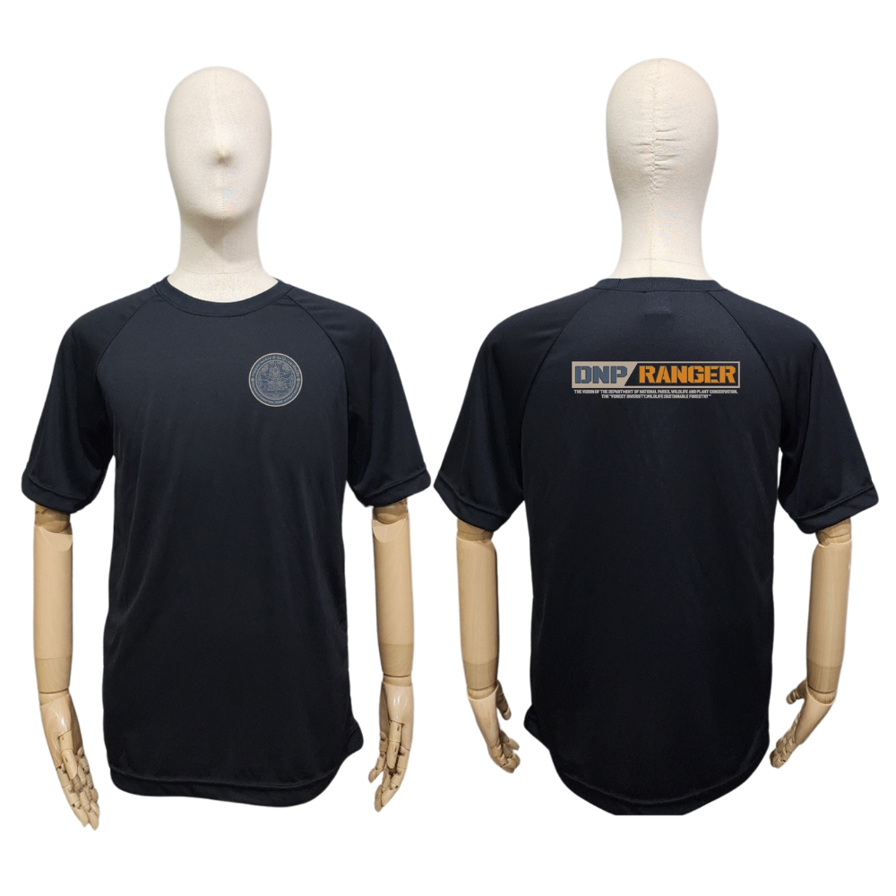 เสื้อยืดดำ DNP/RANGER (พิมพ์สีหน้า-หลัง)