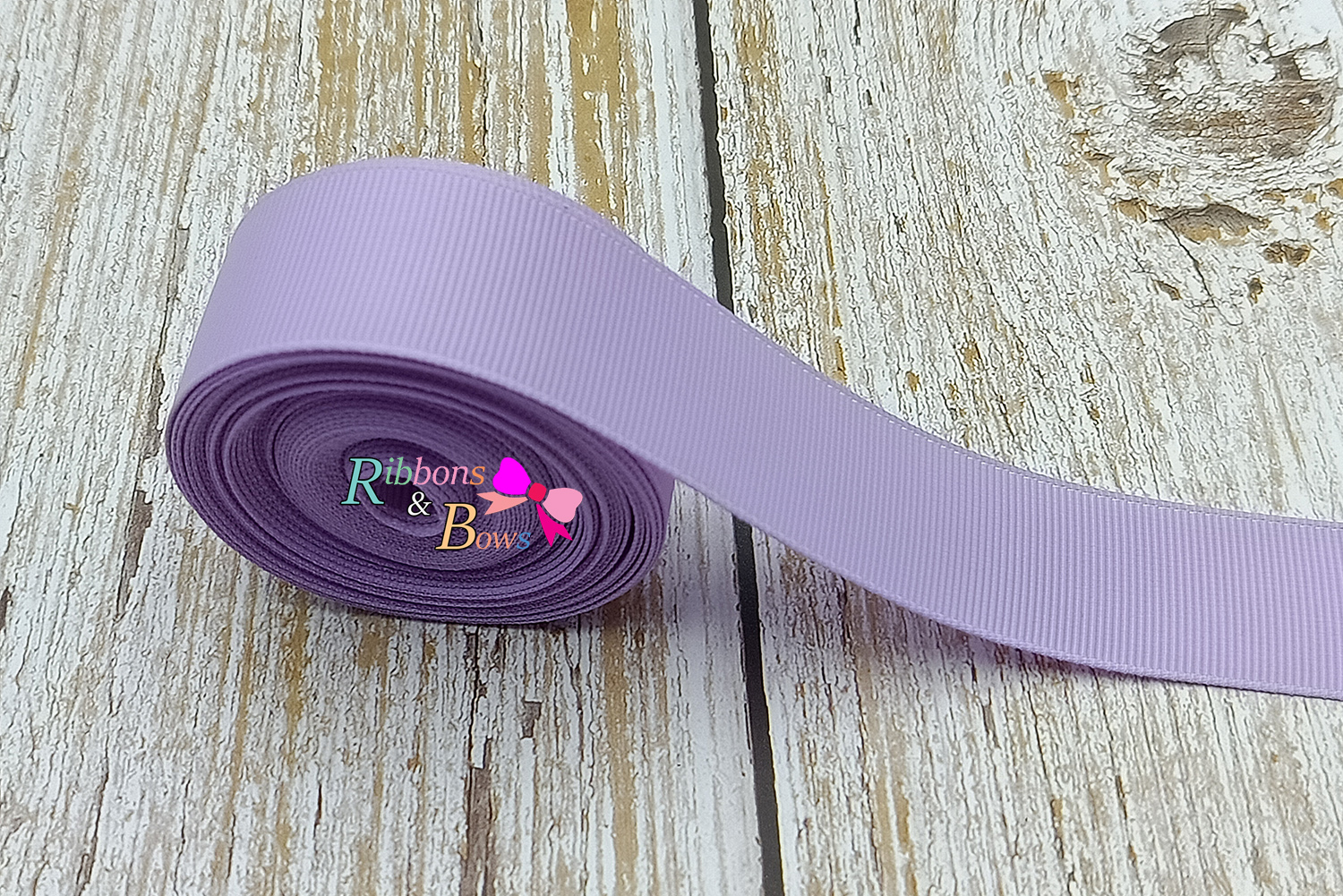 ริบบิ้นผ้าลูกฟูก สีม่วงอ่อน (430#Lt.Orchid) #PC19