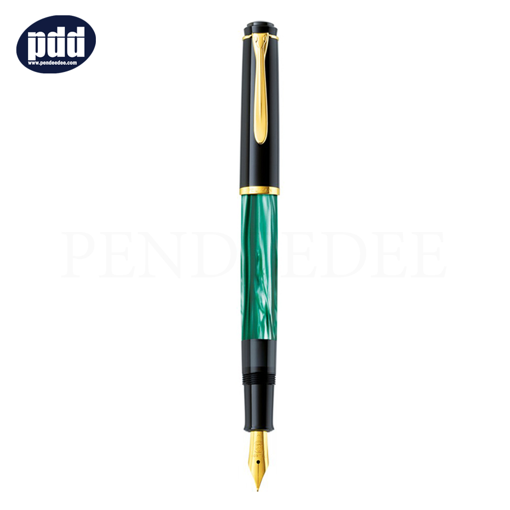 PELIKAN ปากกาหมึกซึม พีลีแกน เอ็ม200 PELIKAN M200 GREEN-MARBLED EF Nib Fountain Pen