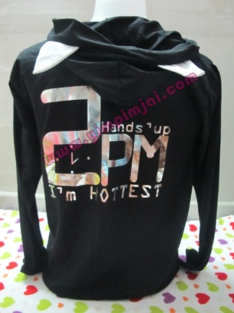 เสื้อฮู้ดสกรีนฟรอยเงิน 2PM