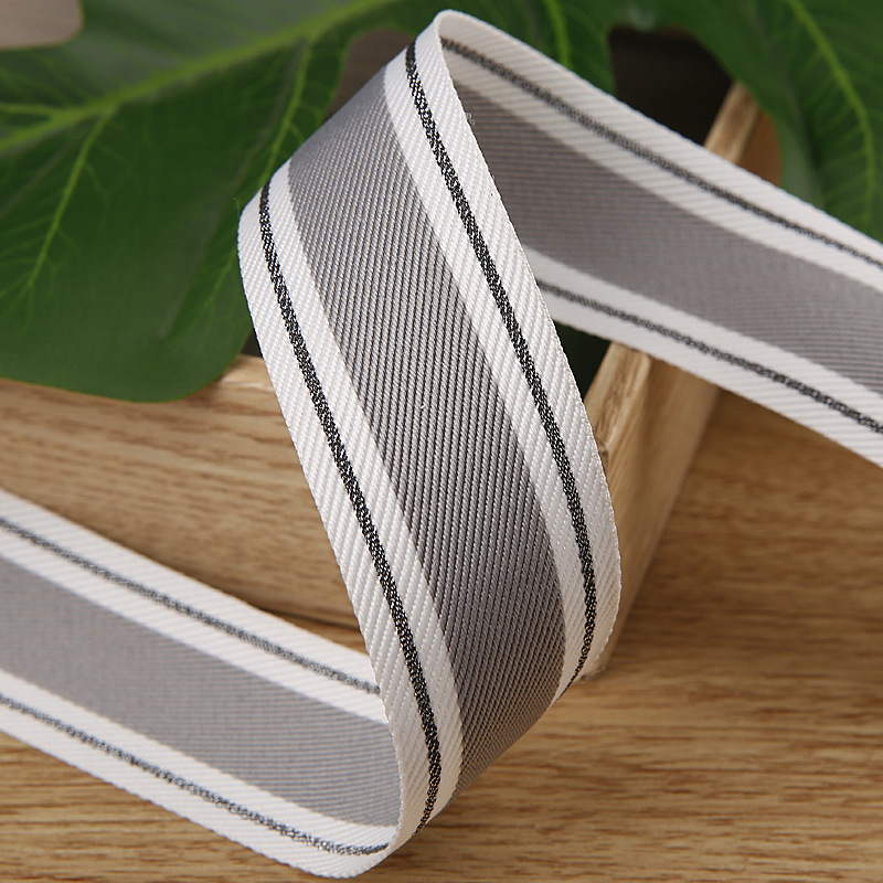 ริบบิ้นผ้า แต่งขอบ สีพาสเทล ขนาด 2.5 ซม.