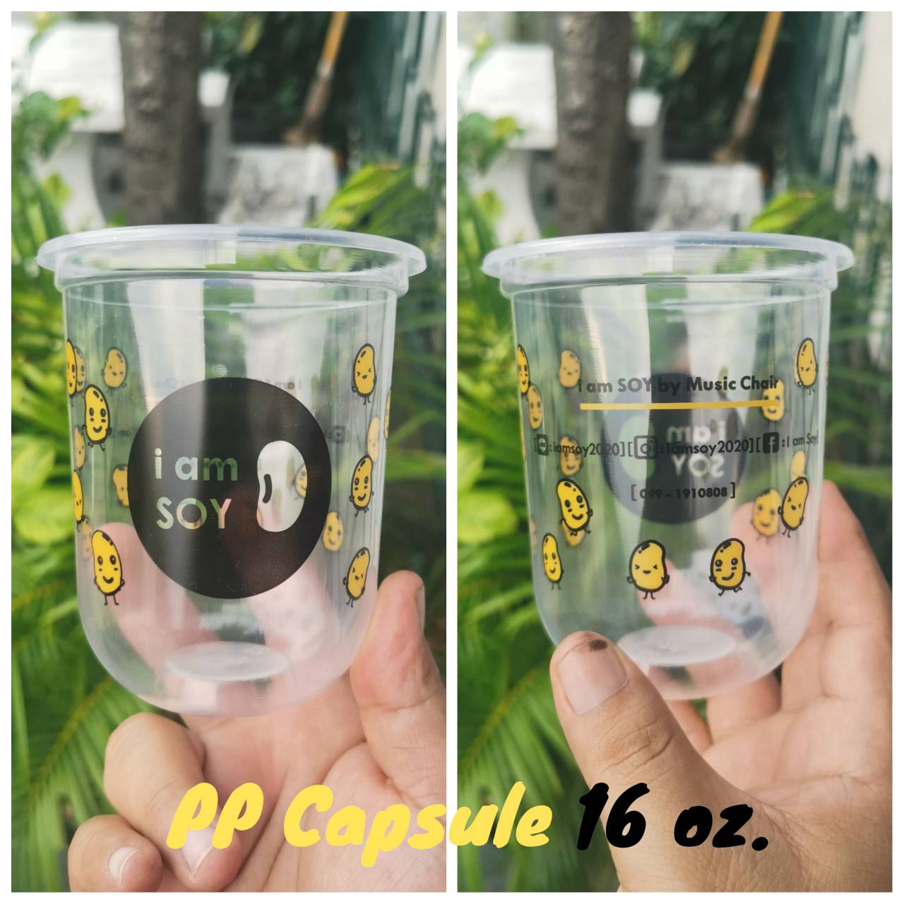 แก้ว PP Capsule 16 oz. สกรีน 2 สี