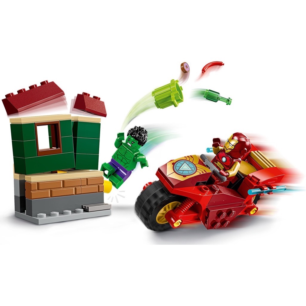 เลโก้ LEGO Super Heroes 76287 Iron Man with Bike and The Hulk